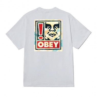 OBEY EXCLAMATION TEE WHITE