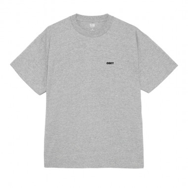 OBEY THE MEDIUM IS THE MESSAGE TEE HEATHER GREY