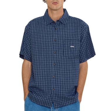 OBEY BIGWIG IAN WOVEN SHIRT ACADEMY NAVY MULTI