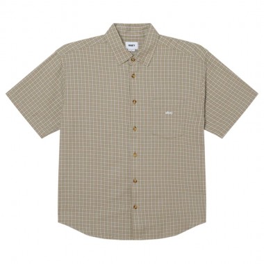 OBEY BIGWIG IAN WOVEN SHIRT DRIED SAGE MULTI