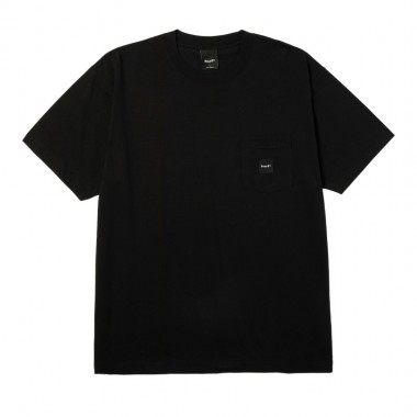 HUF BOX LOGO POCKET TEE BLACK/BLACK