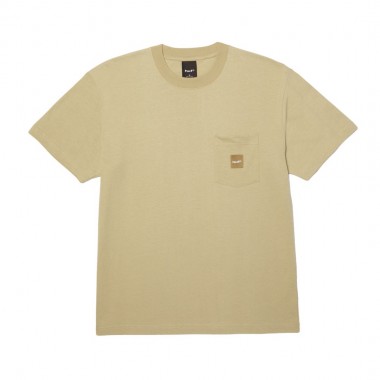 HUF BOX LOGO POCKET TEE TAN/TAN
