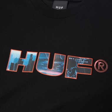HUF FLIGHT PATH TEE BLACK