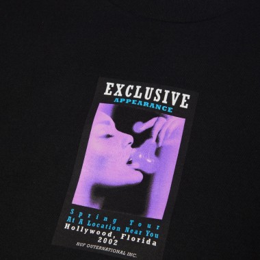 HUF EXCLUSIVE APPEARANCE TEE BLACK