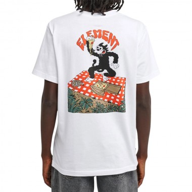 ELEMENT PIZZA T-SHIRT OPTIC WHITE