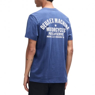 DEUS EX MACHINA HARAJUKU ADDRESS TEE MECHANIC BLUE