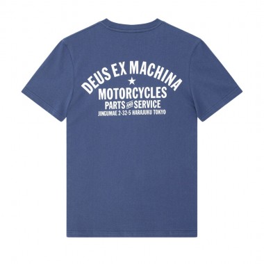 DEUS EX MACHINA HARAJUKU ADDRESS TEE MECHANIC BLUE