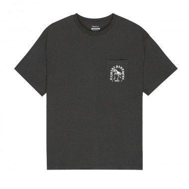 RVCA BAD PANTHER POCKET T-SHIRT PIRATE BLACK
