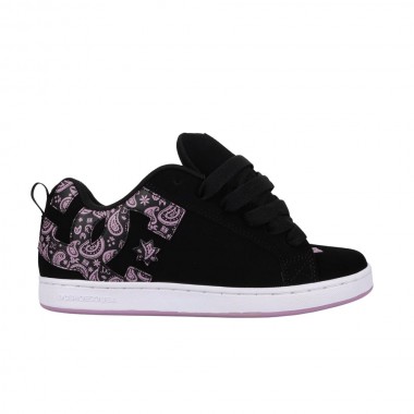 DC COURT GRAFFIK SHOES BLACK/LAVENDER