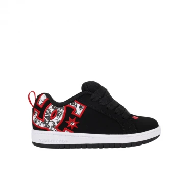 DC COURT GRAFFIK K SHOES BLACK MULTI