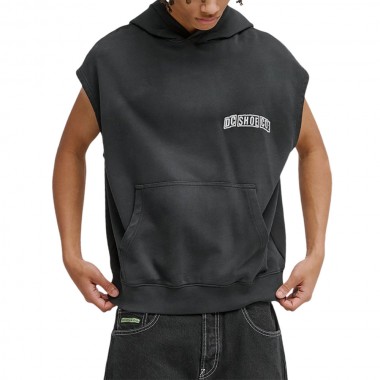 DC GUNNER SLEEVELESS HOODIE BLACK