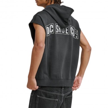 DC GUNNER SLEEVELESS HOODIE BLACK