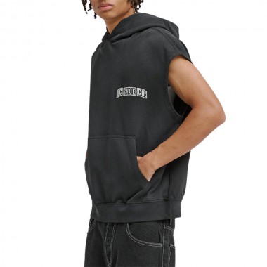 DC GUNNER SLEEVELESS HOODIE BLACK