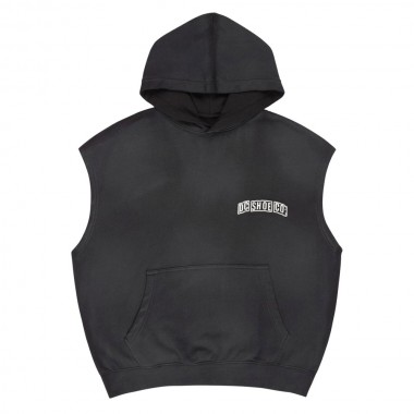 DC GUNNER SLEEVELESS HOODIE BLACK