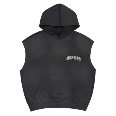 DC GUNNER SLEEVELESS HOODIE BLACK