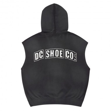 DC GUNNER SLEEVELESS HOODIE BLACK