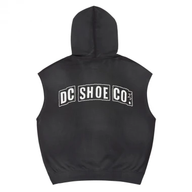 DC GUNNER SLEEVELESS HOODIE BLACK