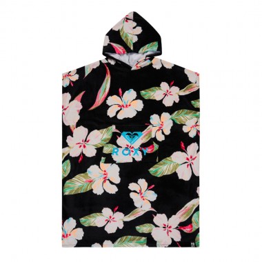 ROXY STAY MAGICAL PRINTED W PONCHO TOWEL ANTHR SUNNY FLRL SWIM