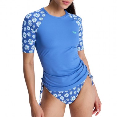 ROXY THE CLASSIC LYCRA W SS RASH VEST DUTCH BLUE FLOWER SOUL SML