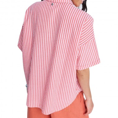 ROXY BEACHY NOSTALGIA STRIPE W SHIRT HIBISCUS SUNRISE STRIPE