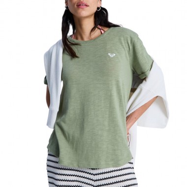 ROXY OCEANWAVE REGULAR EMBY W TEE OIL GREEN
