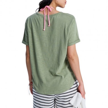 ROXY OCEANWAVE REGULAR EMBY W TEE OIL GREEN