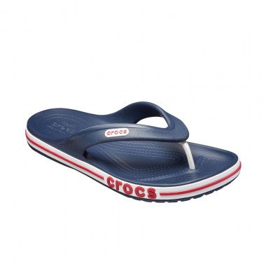 CROCS BAYABAND FLIP FLOPS NAVY/PEPPER