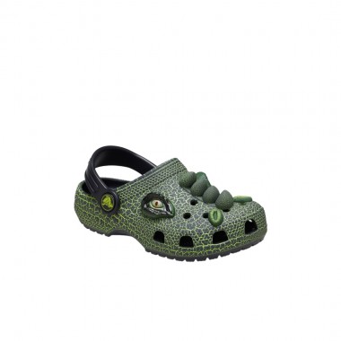 CROCS CLASSIC IAM SCARY DINO TOD CLOGS BLACK