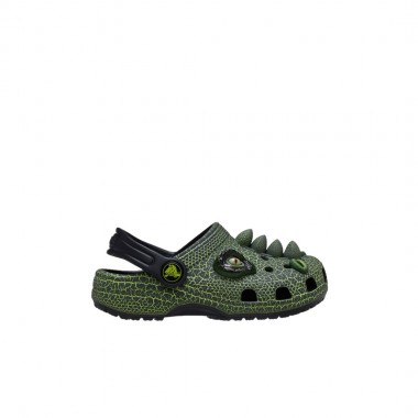 CROCS CLASSIC IAM SCARY DINO TOD CLOGS BLACK