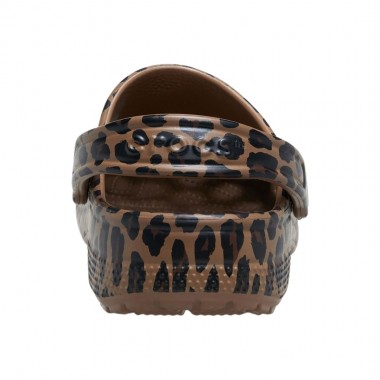 CROCS CLASSIC ANIMAL CLOGS SEPIA/LEOPARD