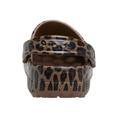 CROCS CLASSIC ANIMAL CLOGS SEPIA/LEOPARD