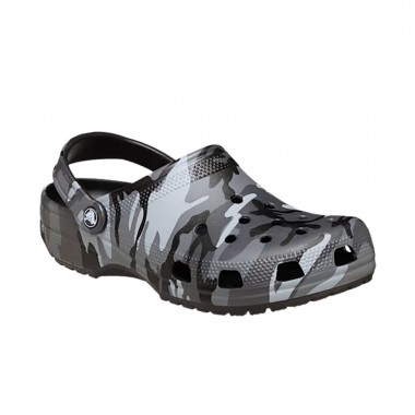 CROCS CLASSIC CAMOUFLAGE CLOGS BLACK/SLATE GREY
