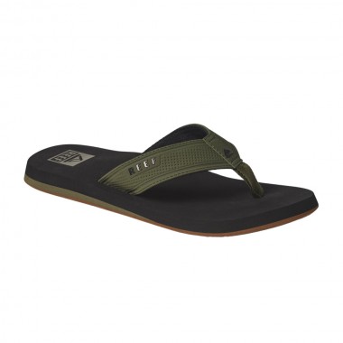 REEF THE LAYBACK FLIP FLOPS BLACK/OLIVE