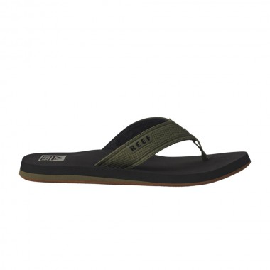 REEF THE LAYBACK FLIP FLOPS BLACK/OLIVE