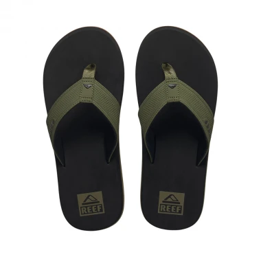 REEF THE LAYBACK FLIP FLOPS BLACK/OLIVE