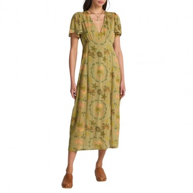 BILLABONG JET SET MIDI DRESS CEDAR GREEN