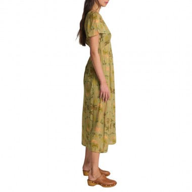 BILLABONG JET SET MIDI DRESS CEDAR GREEN