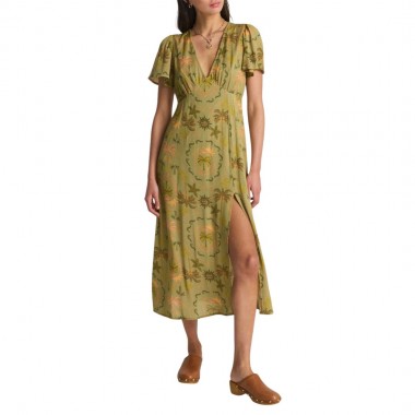 BILLABONG JET SET MIDI DRESS CEDAR GREEN