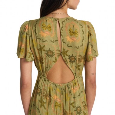 BILLABONG JET SET MIDI DRESS CEDAR GREEN