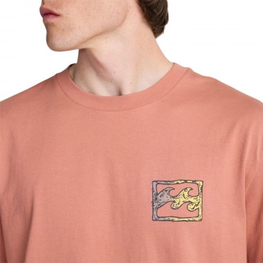 BILLABONG CRAYON WAVE T-SHIRT ASH ROSE