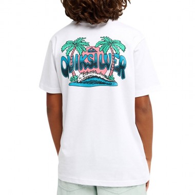 QUIKSILVER PALM HORIZON K T-SHIRT WHITE