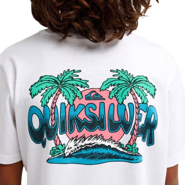 QUIKSILVER PALM HORIZON K T-SHIRT WHITE