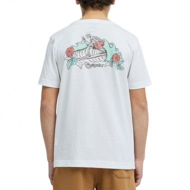 QUIKSILVER SKELETON RIDE T-SHIRT WHITE