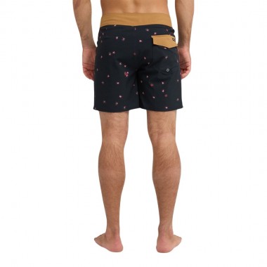 QUIKSILVER SURFSILK KAIMANA PRNT BOARDSHORTS 16 BLK FLN BLOSSOM