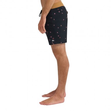 QUIKSILVER SURFSILK KAIMANA PRNT BOARDSHORTS 16 BLK FLN BLOSSOM