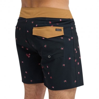 QUIKSILVER SURFSILK KAIMANA PRNT BOARDSHORTS 16 BLK FLN BLOSSOM