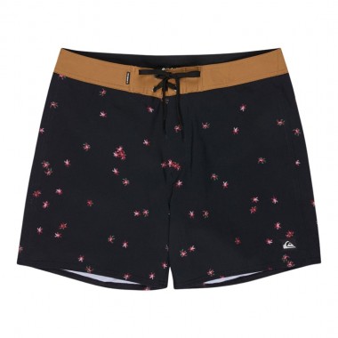 QUIKSILVER SURFSILK KAIMANA PRNT BOARDSHORTS 16 BLK FLN BLOSSOM