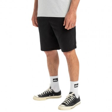 QUIKSILVER SALT WATER ELASTIC WAIST SHORTS BLACK