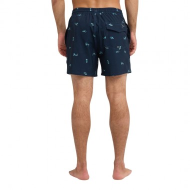 QUIKSILVER STRETCH PRINTED VOLLEY SWIM SHORTS 16 DARK NAVY CHK