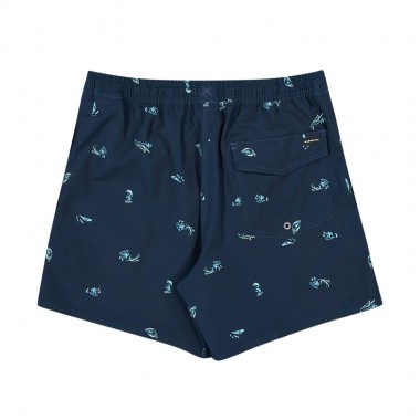 QUIKSILVER STRETCH PRINTED VOLLEY SWIM SHORTS 16 DARK NAVY CHK